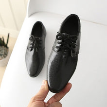 Load image into Gallery viewer, 2019 New Kids Genuine Leather Wedding Dress Shoes for Boys Brand Children Black Wedding Shoes Boys Formal Wedge Sneakers 21-36