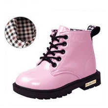 Load image into Gallery viewer, KIDS SHOES Rubber Boots Children Patent Leather Botas Boys Girls Waterproof Plush Snow Boots Toddler Sneakers Boots