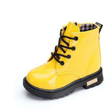 Load image into Gallery viewer, KIDS SHOES Rubber Boots Children Patent Leather Botas Boys Girls Waterproof Plush Snow Boots Toddler Sneakers Boots