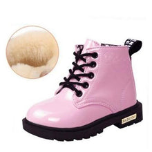 Load image into Gallery viewer, KIDS SHOES Rubber Boots Children Patent Leather Botas Boys Girls Waterproof Plush Snow Boots Toddler Sneakers Boots