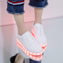 Load image into Gallery viewer, 7ipupas 11 Colors Unisex Led shoes Fashion couple led luminous sneakers Zapatos Hombre Led Light Shoe kids boy girl glowing shoe
