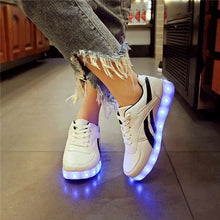 Load image into Gallery viewer, 7ipupas 11 Colors Unisex Led shoes Fashion couple led luminous sneakers Zapatos Hombre Led Light Shoe kids boy girl glowing shoe