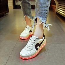 Load image into Gallery viewer, 7ipupas 11 Colors Unisex Led shoes Fashion couple led luminous sneakers Zapatos Hombre Led Light Shoe kids boy girl glowing shoe
