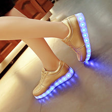 Load image into Gallery viewer, 7ipupas 11 Colors Unisex Led shoes Fashion couple led luminous sneakers Zapatos Hombre Led Light Shoe kids boy girl glowing shoe