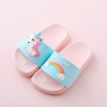 Load image into Gallery viewer, Unicorn Slippers For Boy Girl Cartoon Rainbow Shoes 2019 Summer Todder Flip Flops Baby Indoor Slippers Beach Swimming Slipper