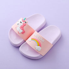 Load image into Gallery viewer, Unicorn Slippers For Boy Girl Cartoon Rainbow Shoes 2019 Summer Todder Flip Flops Baby Indoor Slippers Beach Swimming Slipper